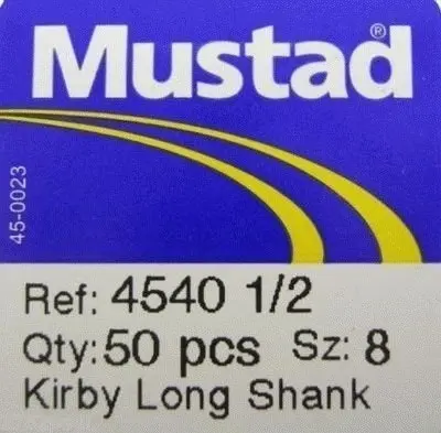 1 Box of Mustad 4540 1/2 Bronze Long Shank Kirby Fishing Hooks