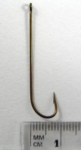 1 Box of Mustad 4540 1/2 Bronze Long Shank Kirby Fishing Hooks