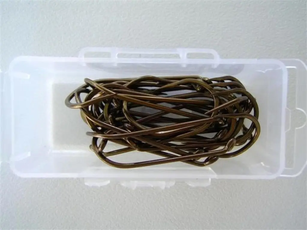 1 Box of Mustad Bronze 540 French Viking Fishing Hooks