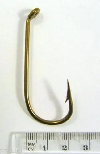 1 Box of Mustad 542 Bronze French Viking 2x Strong Fishing Hooks