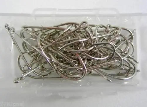 1 Box of Mustad 92247NI Beaked Baitholder Nickle Fishing Hooks