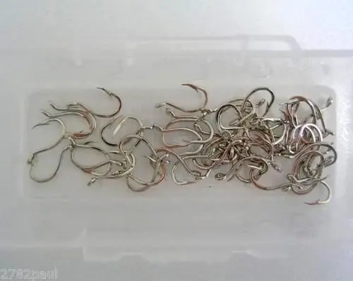 1 Box of Mustad 92554 2x Strong Nickle Plated Octopus Fishing Hooks