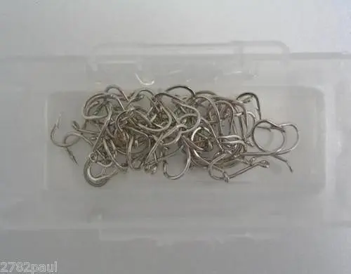 1 Box of Mustad 92554 2x Strong Nickle Plated Octopus Fishing Hooks