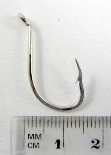 1 Box of Mustad 92554 2x Strong Nickle Plated Octopus Fishing Hooks