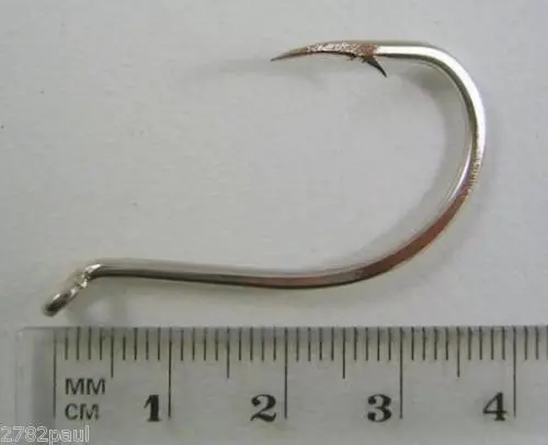 1 Box of Mustad 92554 2x Strong Nickle Plated Octopus Fishing Hooks