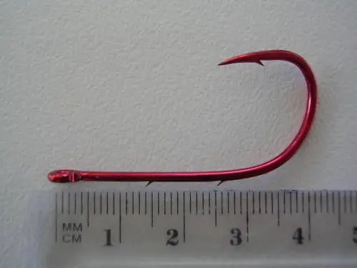 1 Box of Mustad 92668NPNR Red Baitholder Chemically Sharpened Fishing Hooks