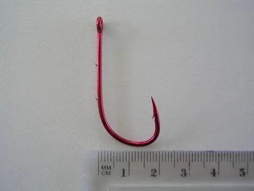 1 Box of Mustad 92668NPNR Red Baitholder Chemically Sharpened Fishing Hooks