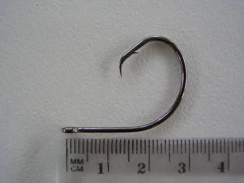 1 Packet of Mustad 39951NPBLN Demon Circle Light Chemically Sharp Fishing Hooks