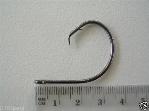 1 Packet of Mustad 39951NPBLN Demon Circle Light Chemically Sharp Fishing Hooks