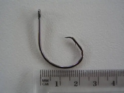 1 Packet of Mustad 39951NPBLN Demon Circle Light Chemically Sharp Fishing Hooks