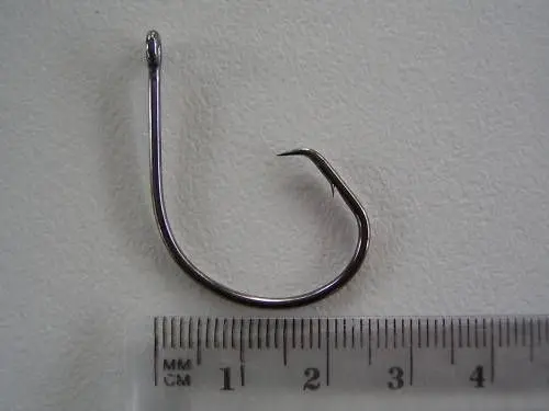 1 Packet of Mustad 39951NPBLN Demon Circle Light Chemically Sharp Fishing Hooks