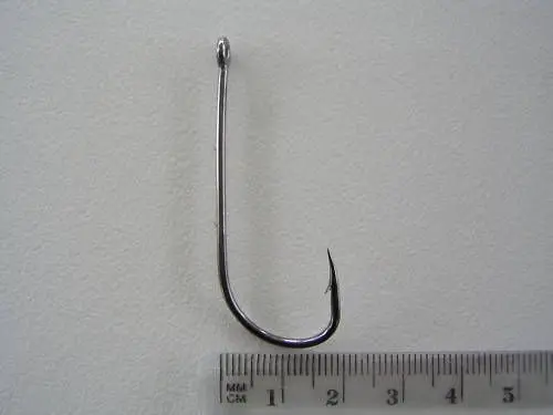 1 Packet of Mustad 92647NPBLN Long Baitholder Chemically Sharp Fishing Hooks