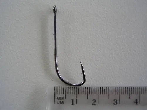 1 Packet of Mustad 92647NPBLN Long Baitholder Chemically Sharp Fishing Hooks