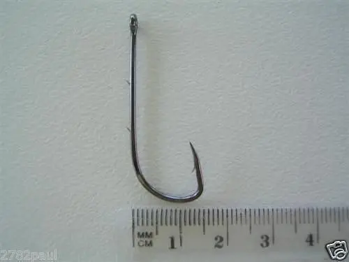 1 Packet of Mustad 92647NPBLN Long Baitholder Chemically Sharp Fishing Hooks