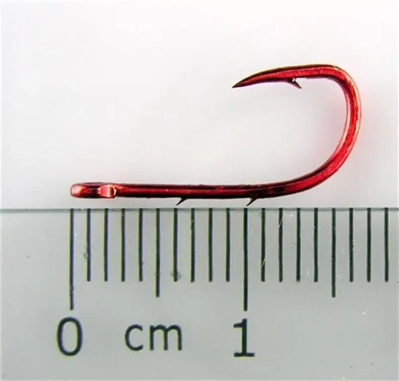 1 Packet of Mustad 92668NPNR Red Baitholder Chemically Sharp Fishing Hooks