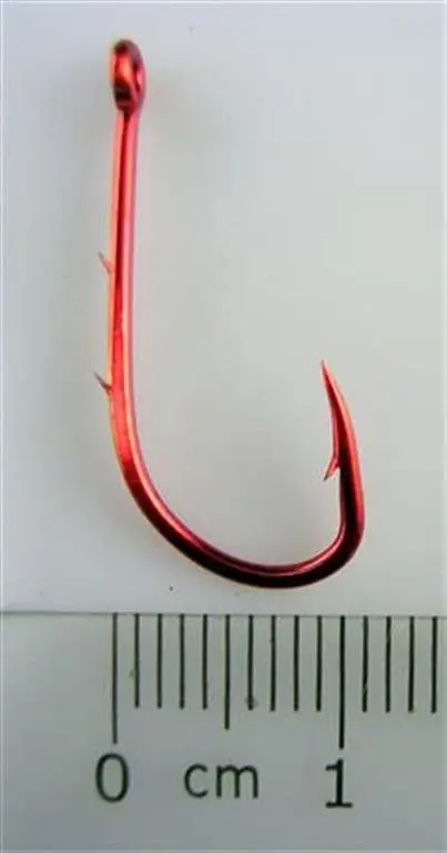 1 Packet of Mustad 92668NPNR Red Baitholder Chemically Sharp Fishing Hooks