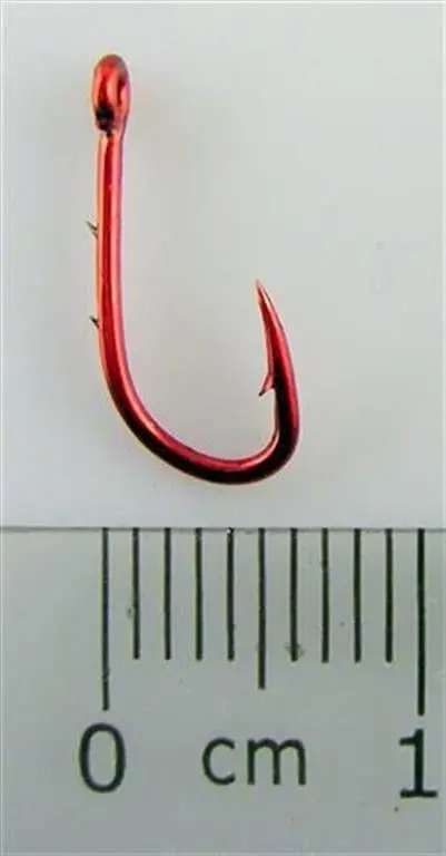 1 Packet of Mustad 92668NPNR Red Baitholder Chemically Sharp Fishing Hooks