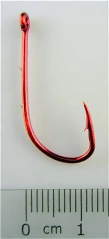 1 Packet of Mustad 92668NPNR Red Baitholder Chemically Sharp Fishing Hooks