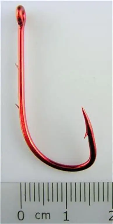 1 Packet of Mustad 92668NPNR Red Baitholder Chemically Sharp Fishing Hooks