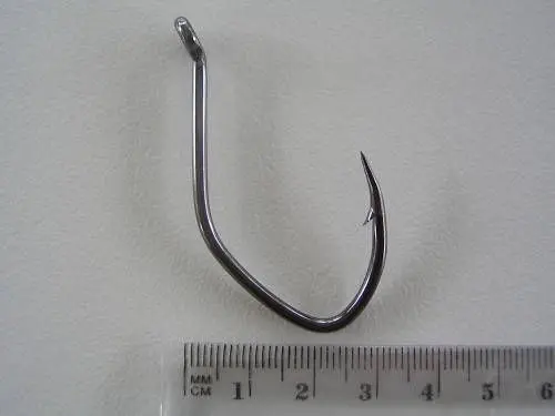 1 Packet of Mustad 412NPBLN Deep V Heavy Bottom Chemically Sharp Fishing Hooks