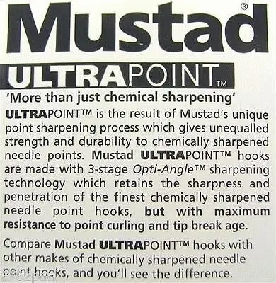 3 Packs of Mustad 10829NPBLN Big Gun Chemically Sharp Fishing Hooks