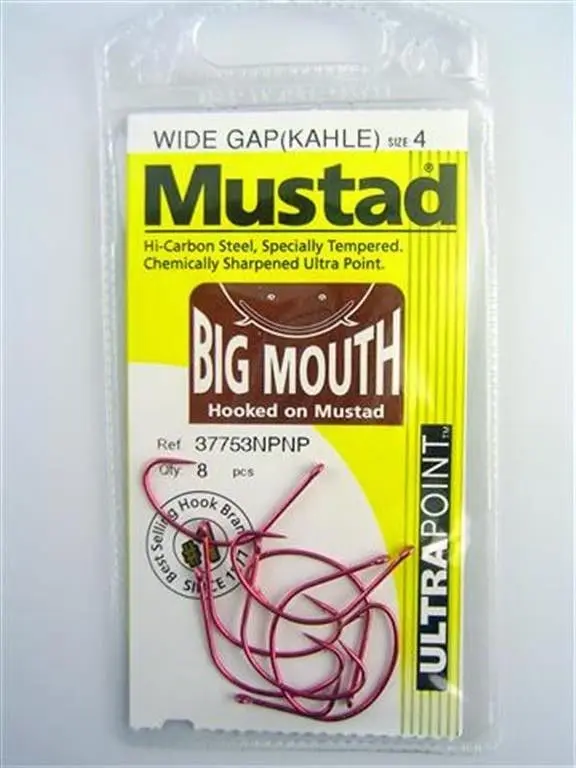 3 Packs of Mustad 37753NPNP Big Mouth Chemically Sharp Fishing Hooks