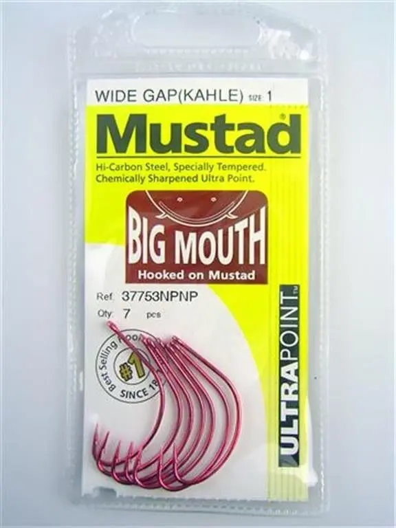 10 Packs of Mustad 37753NPNP Big Mouth Chemically Sharp Fishing Hooks