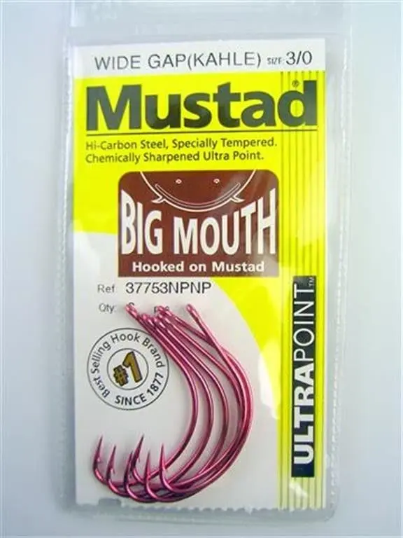 10 Packs of Mustad 37753NPNP Big Mouth Chemically Sharp Fishing Hooks