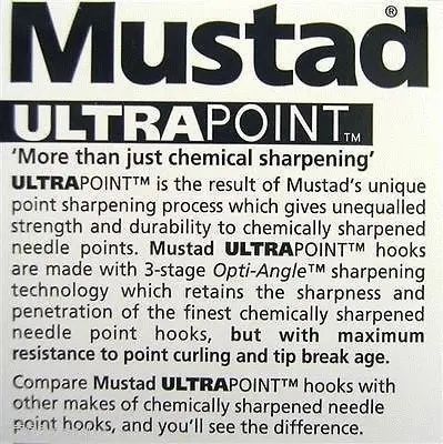 3 Packs of Mustad 92647NPBLN Long Baitholder Chemically Sharp Fishing Hooks