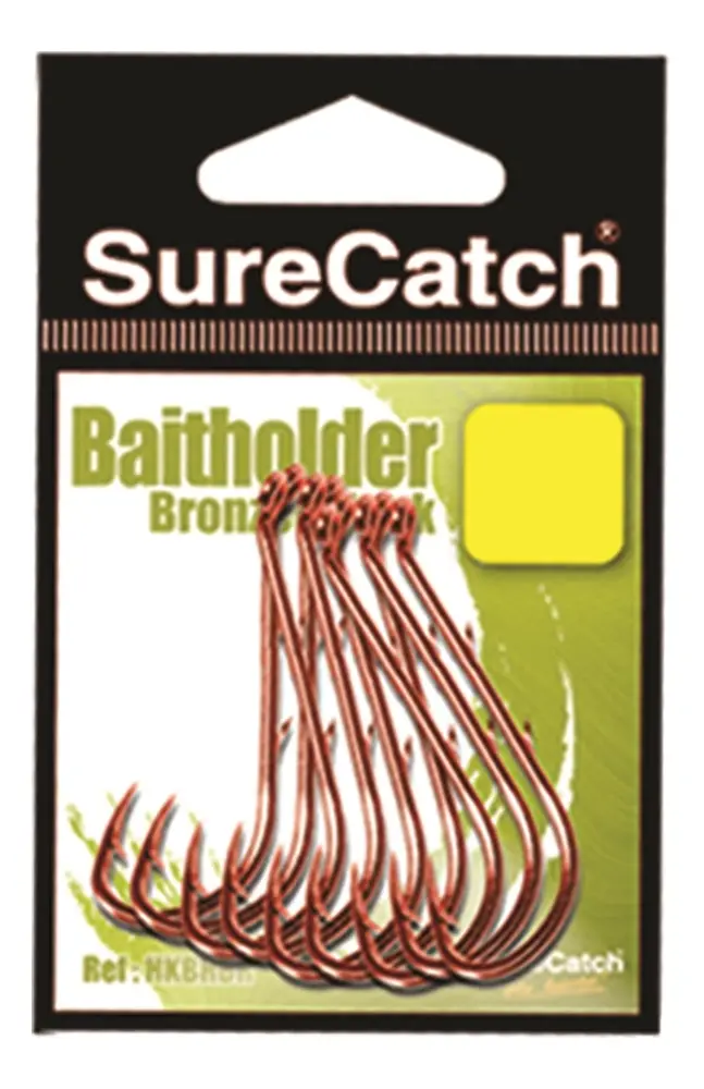 1 Packet of Surecatch Bronze Baitholder Fishing Hooks