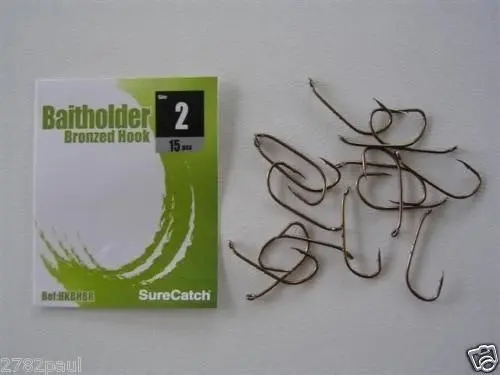 1 Packet of Surecatch Bronze Baitholder Fishing Hooks