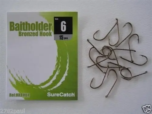 1 Packet of Surecatch Bronze Baitholder Fishing Hooks