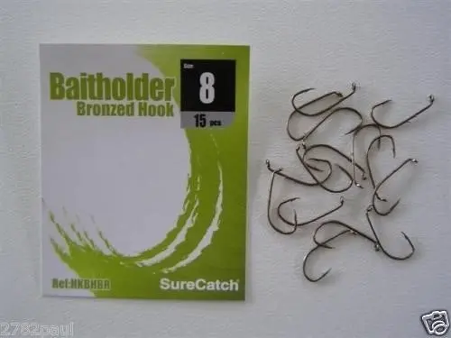 1 Packet of Surecatch Bronze Baitholder Fishing Hooks