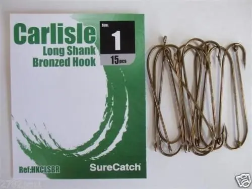 1 Packet of Surecatch Longshank Bronze Carlisle Fishing Hooks