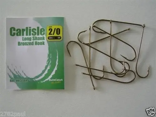 1 Packet of Surecatch Longshank Bronze Carlisle Fishing Hooks