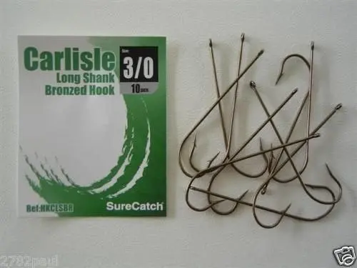 1 Packet of Surecatch Longshank Bronze Carlisle Fishing Hooks