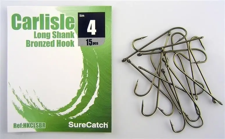 1 Packet of Surecatch Longshank Bronze Carlisle Fishing Hooks