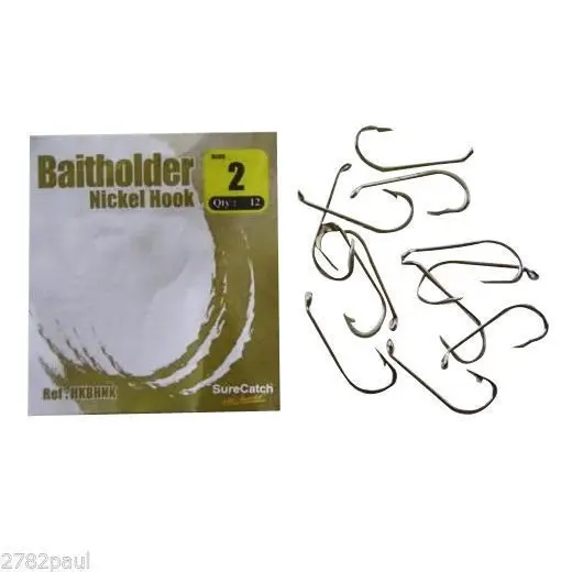 1 Packet of Surecatch Nickle Baitholder Fishing Hooks