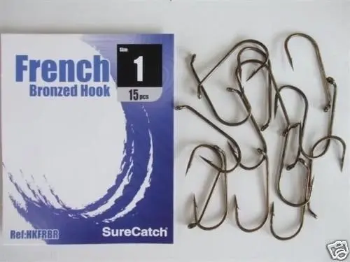 1 Packet of Surecatch French Bronzed Fishing Hooks