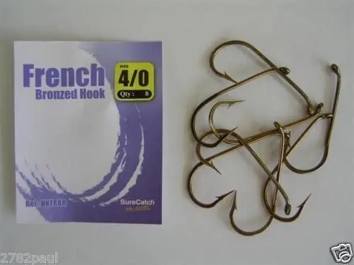 1 Packet of Surecatch French Bronzed Fishing Hooks