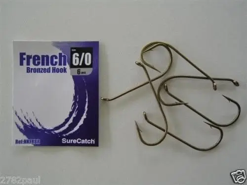 1 Packet of Surecatch French Bronzed Fishing Hooks