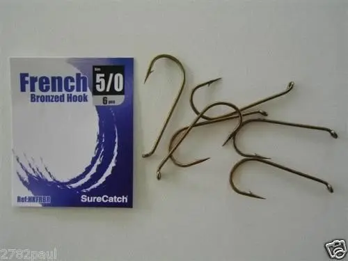 1 Packet of Surecatch French Bronzed Fishing Hooks