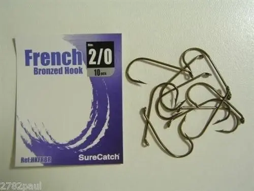 1 Packet of Surecatch French Bronzed Fishing Hooks