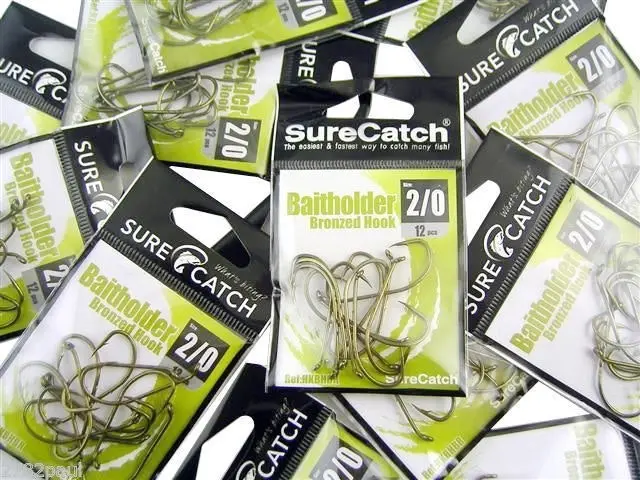 10 Packs of Surecatch Bronze Baitholder Fishing Hooks