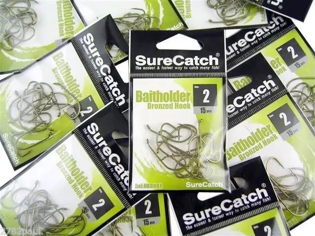 10 Packs of Surecatch Bronze Baitholder Fishing Hooks