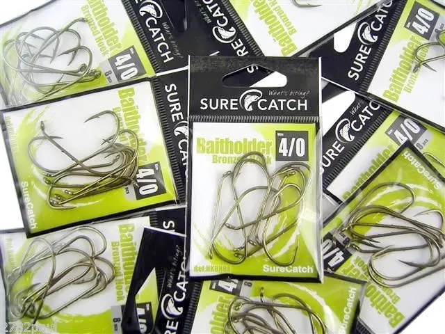 10 Packs of Surecatch Bronze Baitholder Fishing Hooks