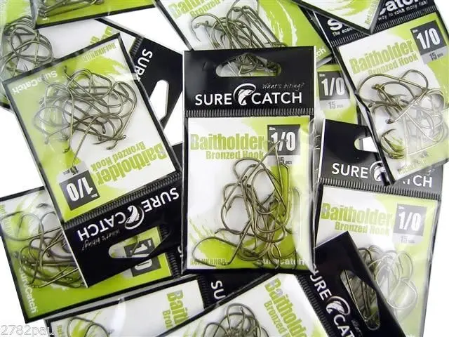 10 Packs of Surecatch Bronze Baitholder Fishing Hooks