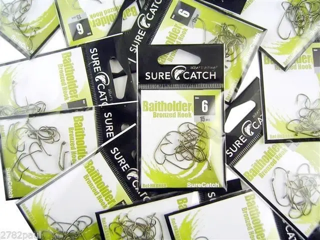 10 Packs of Surecatch Bronze Baitholder Fishing Hooks