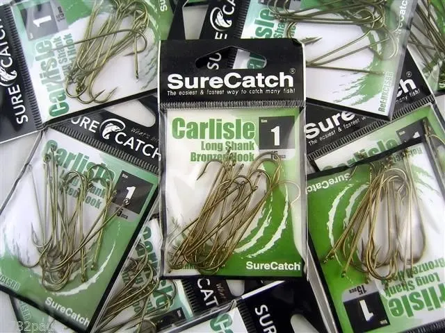 10 Packs of Surecatch Longshank Bronze Carlisle Fishing Hooks