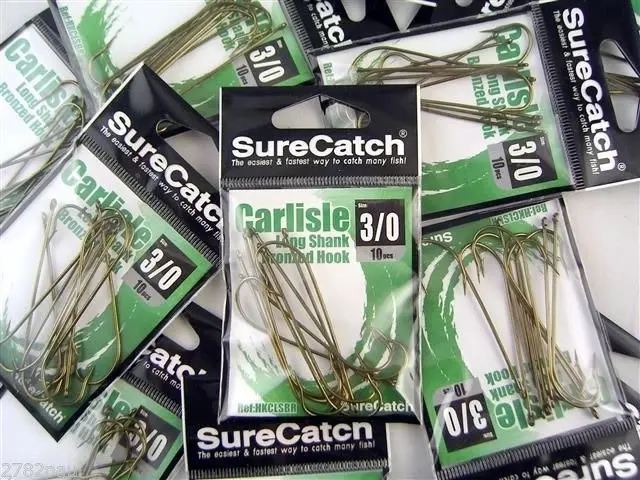 10 Packs of Surecatch Longshank Bronze Carlisle Fishing Hooks